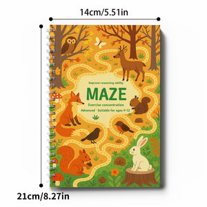 Complex autumn forest maze pages for ages 9 to 12