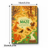 Complex autumn forest maze pages for ages 9 to 12
