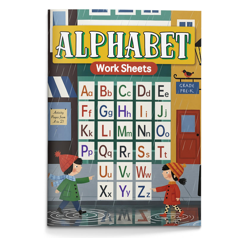 Alphabet Worksheets upper and lowercase cover