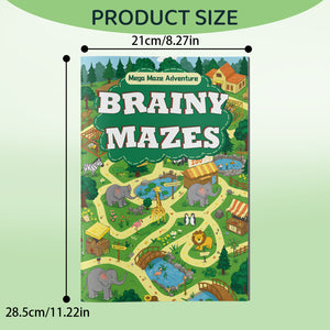 Brainy Mazes Zoo Adventure Book for Kids, Animal Park Pathfinding Puzzle Book with Focus Training, Logic Skills, Problem-Solving, and Brain-Building Fun
