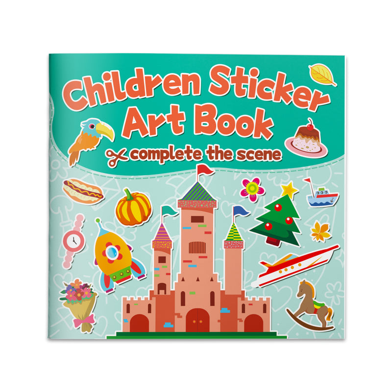 Children Sticker Art Book Castle Scene Builder cover