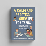 Calm and Practical Life Skills Guide for Teens product image 6 showing printed book details for screen-free reading and learning