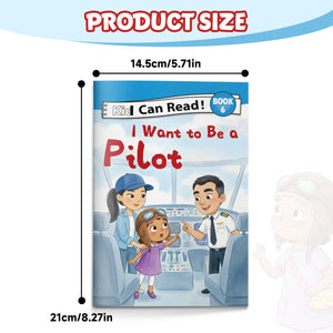 I Want to Be a Pilot Early Reader Book for Kids, Beginner Learn to Read Picture Book, First Words and Phonics Storybook About Flying and Adventure