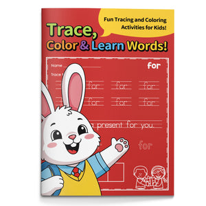 Sight Words Tracing Workbook for Kids, Trace Circle Color and Build Simple Words, Early Reading Writing Practice for Preschool and Kindergarten