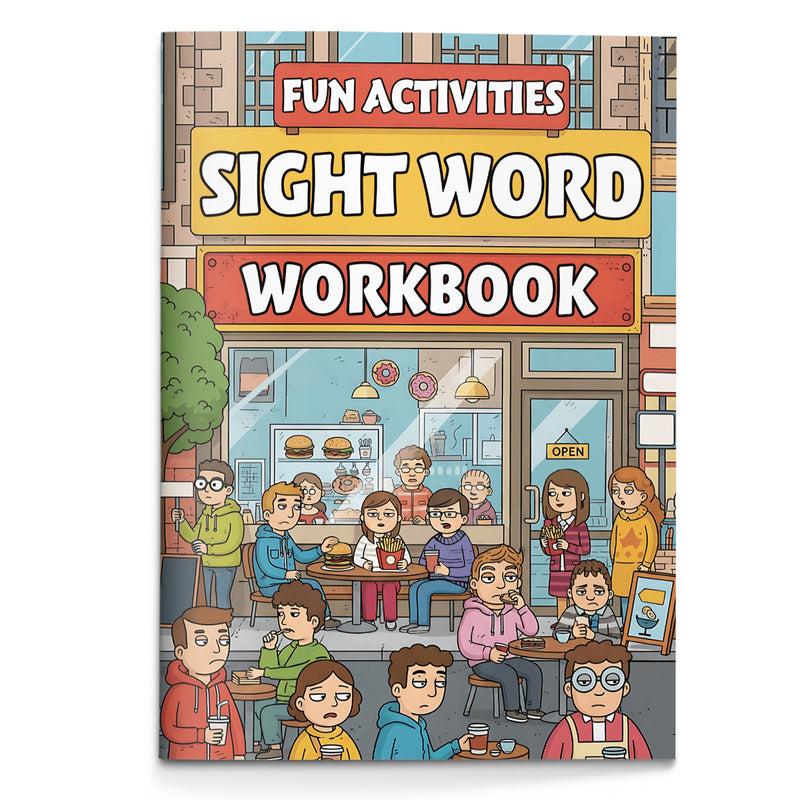 Sight Word Workbook roll and color phonics cover