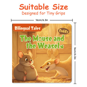 Suitable size panel for The Mouse and the Weasel bilingual storybook
