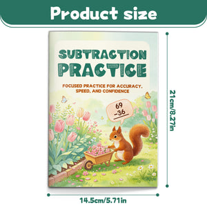 Subtraction Practice Workbook for Kids, Math Fluency Book for Accuracy Speed and Confidence, Number Skills, Early Arithmetic, and Elementary Learning Support