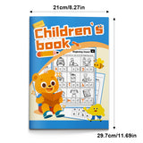 Early reading activity book with color trace write practice and word matching