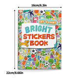 Counting sticker activity pages with animals and objects
