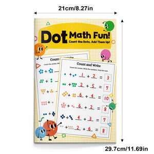 Dot Math Fun for Kids, Count the Dots Add Them Up Activity Book for Early Math Learning, Number Practice, Counting Skills, and Preschool Brain Development