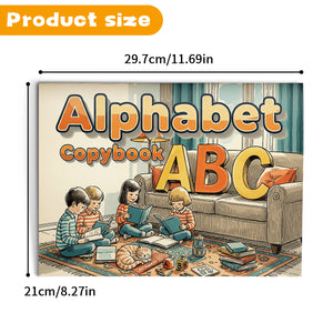 ABC handwriting pages with uppercase and lowercase tracing