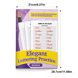Handwriting workbook with fruit vocabulary copywork