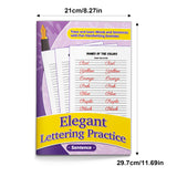 Handwriting workbook with fruit vocabulary copywork