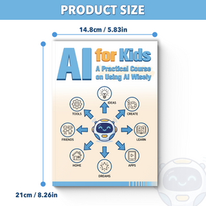 Children's AI book about safe AI use, digital skills, and creative thinking