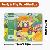Hands-on quiet activity book with numbers fruit and animals