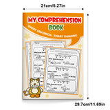 Early reading comprehension workbook for kids with short sentences