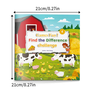 Children's spot-the-difference activity book for focus and observation skills