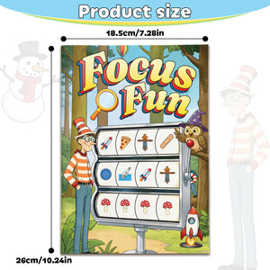 Children's matching and observation puzzle book for attention building
