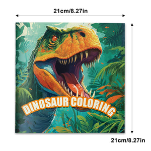 Dinosaur Coloring Book for Kids, Detailed Prehistoric Animal Art Book for Creativity, Fine Motor Skills, and Fun Learning