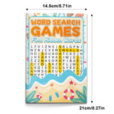 Printed themed word search book for reading focus and attention