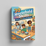 30 Household Skills Every Kid Should Know product image 6 showing printed book details for screen-free reading and learning