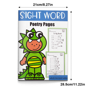 Children's sight word poetry workbook for short poems and reading fluency