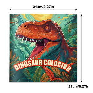 Kids Dinosaur Coloring Book, Detailed Dinosaur Illustration Coloring Pages for Young Artists, Creative Play, and Drawing Fun