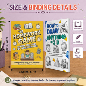 3D Drawing and Homework Skills 2-Book Set physical printed book set image 2, bundle ISBN 9798904665241