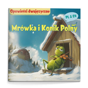 The Ant and the Grasshopper Polish-English Book cover