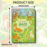 Simple woodland maze pages for ages 3 to 6