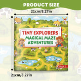 Countryside maze pages with farm animals and pathfinding puzzles