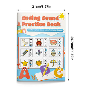 Early phonics activity book with ending letter recognition