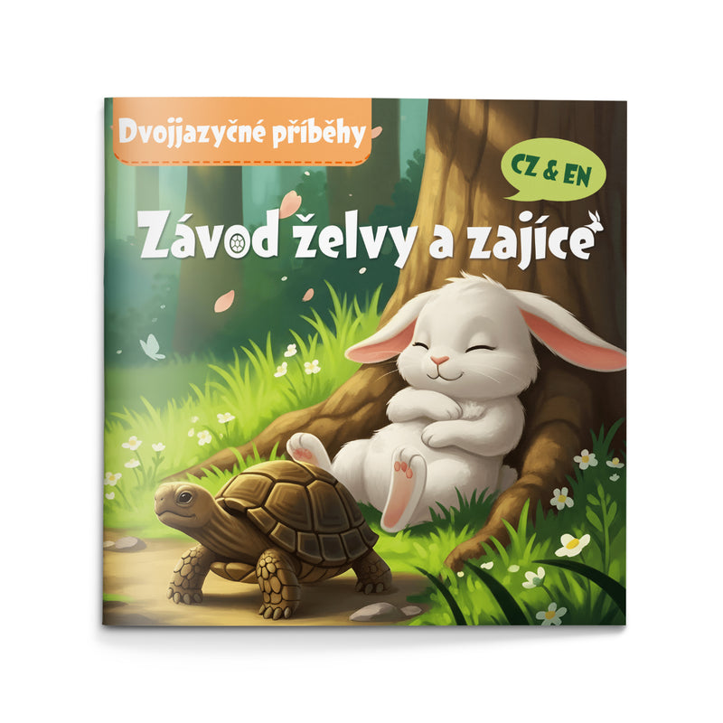 The Tortoise and the Hare Czech-English Fable Book cover