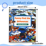Children's animal find the differences puzzle activity book for observation skills
