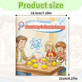 Children's chemistry book about electric energy, batteries, and chemical reactions