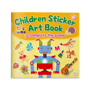 Children Sticker Art Book Robot Scene Builder cover