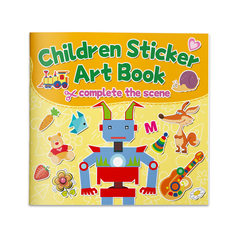 Children Sticker Art Book Robot Scene Builder cover