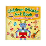 Children Sticker Art Book Robot Scene Builder cover