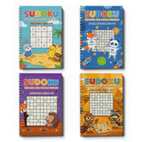 Sudoku Puzzle Book Set for Kids Ages 3–12, 4-Book Progressive Brain Game Workbook Bundle, Beginner to Challenge Level Logic Puzzles for Focus, Critical Thinking and Problem-Solving Skills
