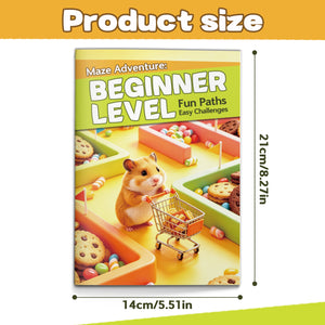 Beginner Maze Activity Workbook, Early Learning Puzzle Practice for Hand Control, Focus, Problem Solving and Quiet Play