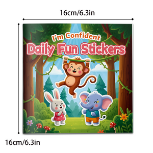 Confidence-building sticker activity book for kids with positive growth themes