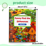 Children's farm find the differences puzzle book for observation skills