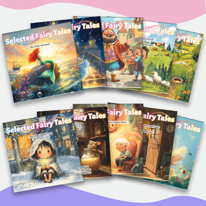 Selected Fairy Tales 10-Book Set for Kids, Children’s Story Collection for Family Reading, Imagination, Character Learning, and Bedtime Story Fun