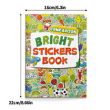 Sticker sheets and comparison activity pages for preschool learning