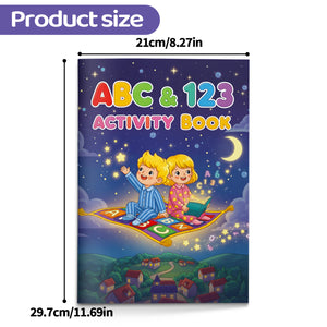Kids number activity book with ten frames and counting