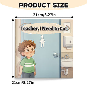 Children's picture book about bathroom confidence and asking a teacher for help