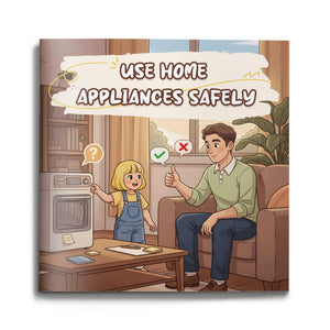 Use Home Appliances Safely picture book for kids cover