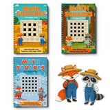 Math Squares Puzzle Bundle: 3-Book Number Grid Games