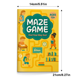 Maze Game, Find Your Way Out Activity Book for Ages 12+, Challenging Maze Puzzle Book with Pathfinding Practice, Strategic Thinking, Focus Training, and Visual Logic Fun