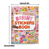 Seek and find sticker activity pages with animals and objects